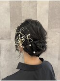 ヘアセット/セット/ヘアアレンジ/編み込み/成人式/結婚式/2次会