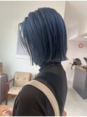 denim blue bob