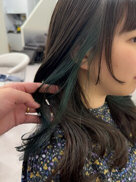 グーフィートーキョー 銀座(Goofy Tokyo) Goofy銀座/イヤリングカラー/オリーブ×グリーン/ロング