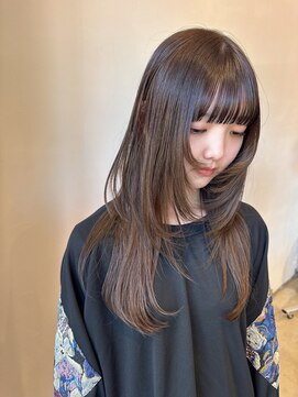 イル(ill) お客様スナップ　ロングウルフ　レイヤー　ベージュ