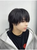 メンズウルフ/マッシュウルフ/中華ウルフ/黒髪マッシュ