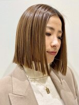 ピークアブー 原宿ハラカド(PEEK-A-BOO) 切りっぱなしボブ/外ハネぱっつん/クールモード/前髪なし/多毛