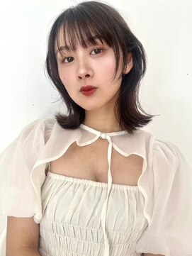 ゼスト 三鷹店(ZEST) 外ハネボブ似合わせカットブリーチなしブルーカラー/三鷹/吉祥寺