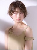 小顔似合わせセミウェットミニーショート前髪シースルーバング