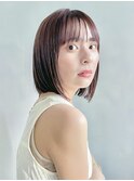 暗めカラーショートボブグレージュ_F50170