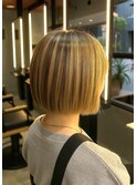 髪質改善×ハイトーンボブ