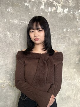 ドミ(DOMI) レイヤーカット×ラベンダーブラック