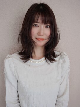ブゾン(buZon) 【buZonブゾン】 切りっぱなしロブx顔まわりレイヤー