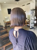 サンズヘアー 大道店(3’s hair)&nbsp;＊イメチェンに！インナーオレンジ×切りっぱなしボブ＊