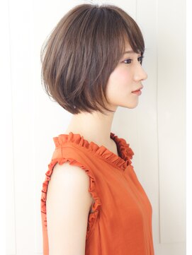 ルエ(rue) 『rue京都』大人可愛い小顔ナチュラル前下がり丸みショートボブ