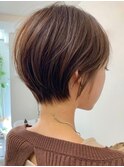 ショートは後ろ姿!前髪カットイメチェンヘアラベンダーカラー