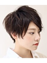 ヘア デザイン リスク(HAIR DESIGN RISK)&nbsp;【RISK 高橋勇太】黒髪でシルエットが完璧な束感ベリーショート