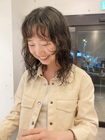 ニカ(NICA)&nbsp;【NICA】ロングパーマレイヤーカットくせ毛風パーマ☆友常