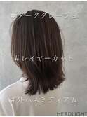 ダークグレージュ×レイヤーカット_807M1512