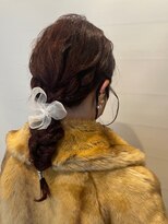 六本木美容室 西麻布店&nbsp;ヘアセット◎コイルポニーリボンアレンジ