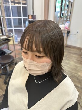 ベルプロッドバイアルター 千葉(bel. prod by aL-ter) 【bel.高野】グレージュカラー/シルキーベージュ/斜めバング