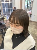 【bel.高野】グレージュカラー/シルキーベージュ/斜めバング