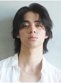 メンズミディアムニュアンスパーマロン毛木村拓哉平野紫耀ヘア