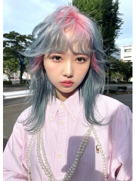 ディーン 名駅店(DEAN) ピンクカラー ダブルカラー ルーツ 水色 ハイトーン 名古屋 名駅