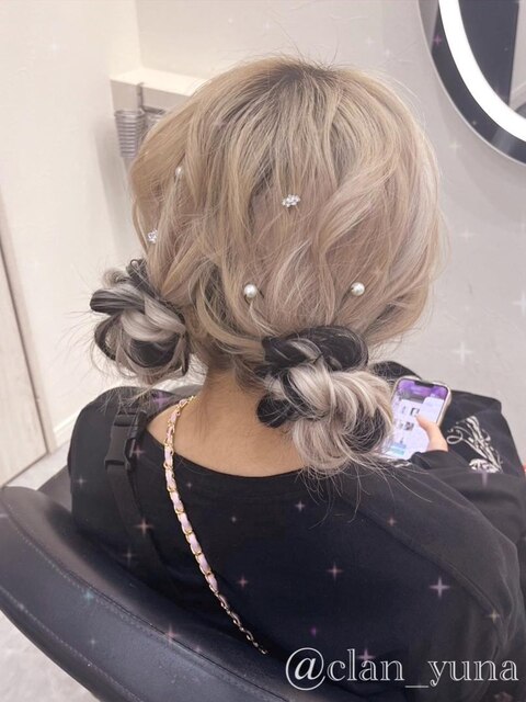 ツインおだんご【クランソア】ヘアセット/ヘアメ/心斎橋