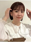 ストンと落ちる!まるくならないぷつっとボブ◎