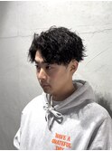 【曽我尾真生】波巻きパーマ/メンズパーマ/センターパート