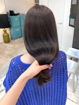 ヲタク(wotaku.) ラベンダーグレージュブリーチなしカラーブラウンカラー髪質改善