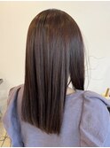 20代30代髪質改善ココアブラウン艶感ストレート透明感赤み消し