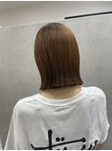 切りっぱなしロブ×ブラウンカラー