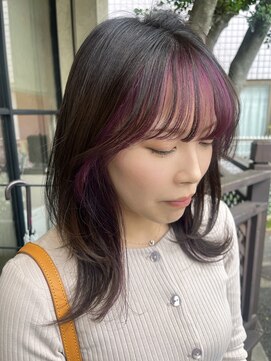 アヴァンス 西田辺(AVANCE.) インナーカラー　ラベンダーピンク