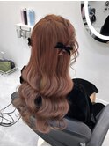 ねじりハーフツイン/北新地ヘアセット
