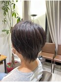 ショートウルフ/えりあし浮く/くせ毛いかす