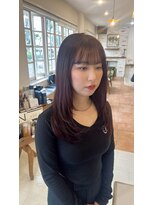 トップヘアー 池の内店(TOP HAIR)&nbsp;カシスピンク×ロングレイヤー