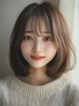 【平日】小顔似合わせカット＋透明感艶カラー(白髪染可)+クイックスパ