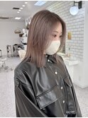 ピンクベージュ_シャドールーツ_ブリーチカラー