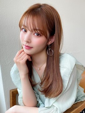 アフロート エル 大阪(AFLOAT L) 30代に人気！顔周りの後れ毛がかわいいシャギーレイヤーロング