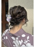 浴衣ヘア×浴衣着付け