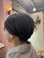 ロッソバイアルター 鎌取(ROSSO by aL-ter)&nbsp;ブルーブラック/フェザーパーマ/刈り上センターパート/鎌取/石橋