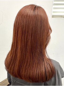 ヘアー アイス 御器所本店(HAIR ICI) 20代30代40代大人可愛いオレンジカラー髪質改善トリートメント