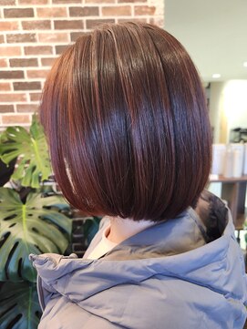 ビセル バイ シータ 川越店(becel by THETA) イルミナカラー　レッドブラウン艶ボブ