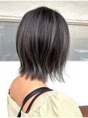 大人ガーリー/ダークアッシュ/似合わせカット/ミディアムレイヤ