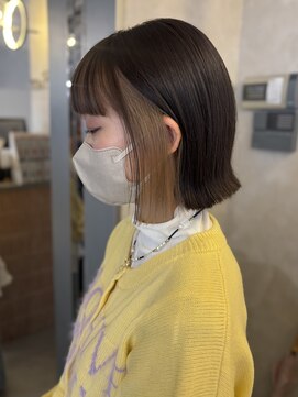 フィエルウメダ(Fier umeda) ぱつっとボブ×フェイスフレーミングカラー◎