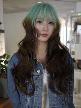 クペウヘイヴン(cope'u HAVEN) 原宿/ウルフカット レイヤー デザインカラー ルーツカラー