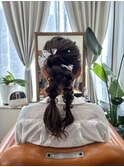 大人可愛いゆるツイン編みおろし☆