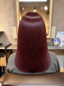 ヘアーアンドメイク シャローム(Hair & Make Shalom) 艶感チェリーレッド