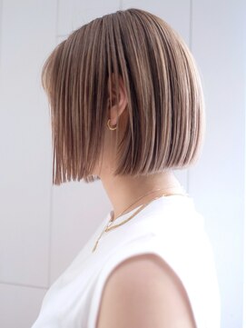 アルバム 銀座(ALBUM GINZA) ボブミルクティー_くびれヘアビタミンカラー_ba339272