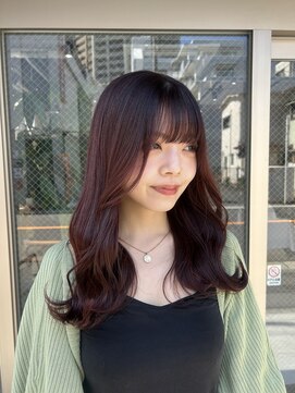 アドア 横浜(ADORE) 【ADORE 横浜】ブリーチなしワインレッドカラー