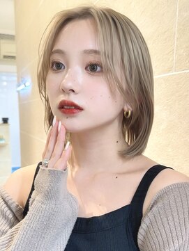 サンド 名古屋(sand) ボブ/レイヤーカット/髪質改善/ウェットヘア/オリーブベージュ