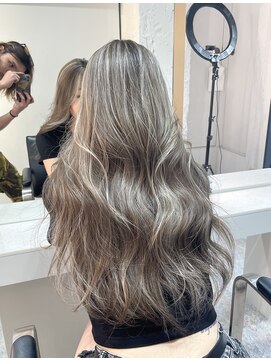 ブレンド 渋谷(BLend) マチルダボブ前髪ハイライトグレージュ