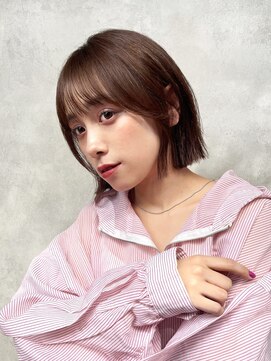 メゾンドイギー(MAISON de IGGY) 切りっぱなしボブ小顔ボブワンレンボブルフ暗髪サイドバング